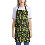 Lemon And Flower Pattern Print Apron