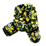 Lemon And Flower Pattern Print Boxing Gloves