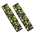 Lemon And Flower Pattern Print Car Seat Belt Covers