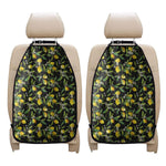 Lemon And Flower Pattern Print Car Seat Organizers