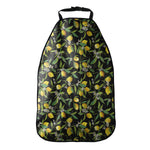 Lemon And Flower Pattern Print Car Seat Organizers