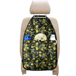 Lemon And Flower Pattern Print Car Seat Organizers