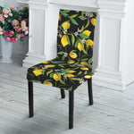 Lemon And Flower Pattern Print Dining Chair Slipcover