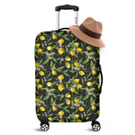 Lemon And Flower Pattern Print Luggage Cover