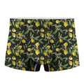 Lemon And Flower Pattern Print Men's Boxer Briefs