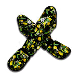 Lemon And Flower Pattern Print Muay Thai Shin Guard