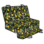 Lemon And Flower Pattern Print Pet Car Back Seat Cover