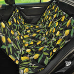 Lemon And Flower Pattern Print Pet Car Back Seat Cover