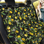 Lemon And Flower Pattern Print Pet Car Back Seat Cover