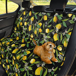 Lemon And Flower Pattern Print Pet Car Back Seat Cover