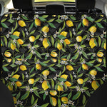 Lemon And Flower Pattern Print Pet Car Back Seat Cover