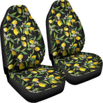 Lemon And Flower Pattern Print Universal Fit Car Seat Covers