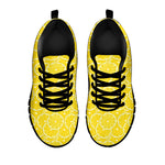 Lemon Slices Pattern Print Black Sneakers