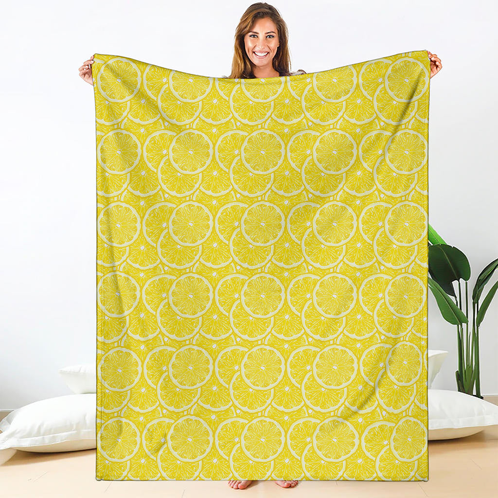 Lemon Slices Pattern Print Blanket