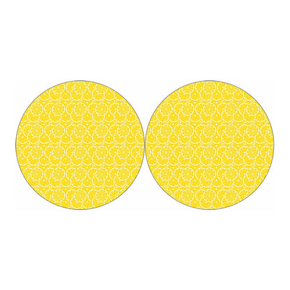 Lemon Slices Pattern Print Car Coasters