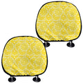 Lemon Slices Pattern Print Car Headrest Covers