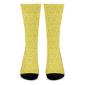 Lemon Slices Pattern Print Crew Socks