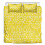 Lemon Slices Pattern Print Duvet Cover Bedding Set