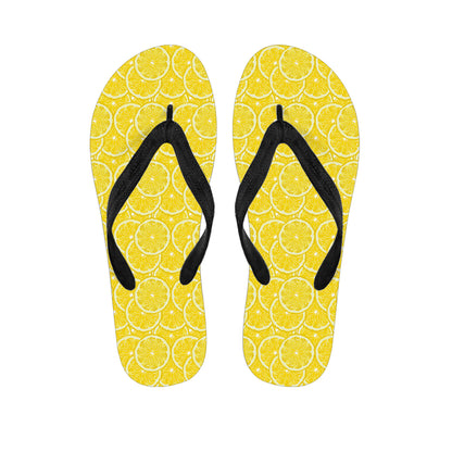 Lemon Slices Pattern Print Flip Flops