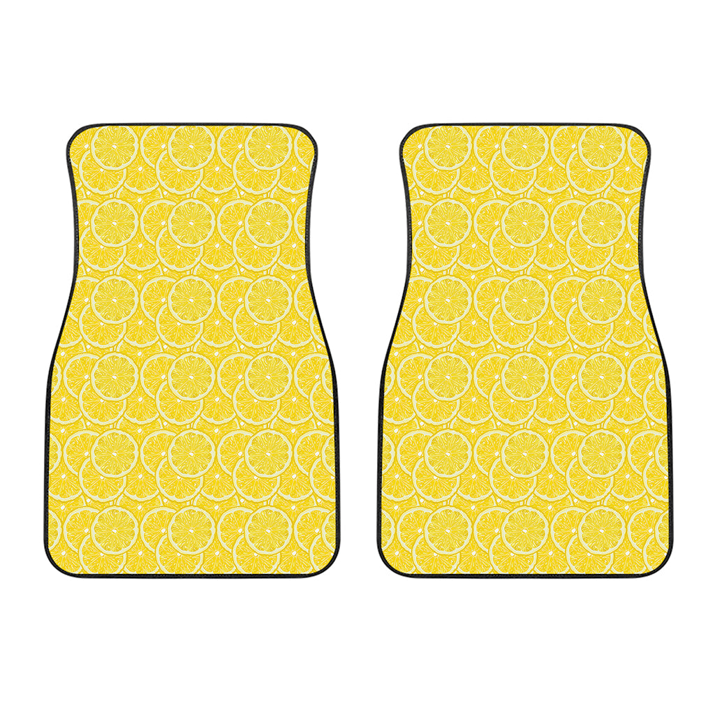Lemon Slices Pattern Print Front Car Floor Mats