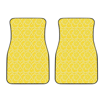 Lemon Slices Pattern Print Front Car Floor Mats