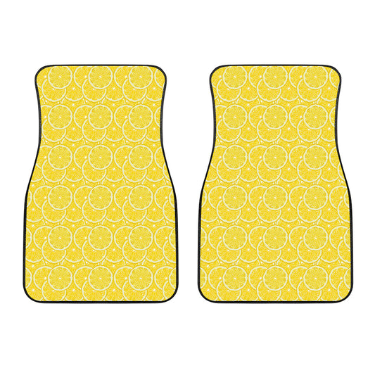 Lemon Slices Pattern Print Front Car Floor Mats