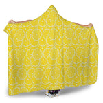 Lemon Slices Pattern Print Hooded Blanket