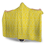 Lemon Slices Pattern Print Hooded Blanket