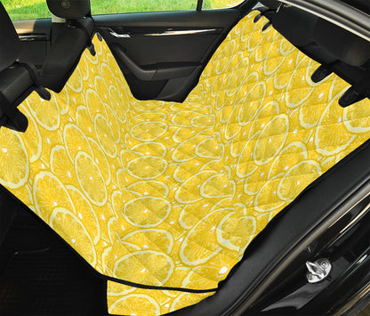 Lemon Slices Pattern Print Pet Car Back Seat Cover