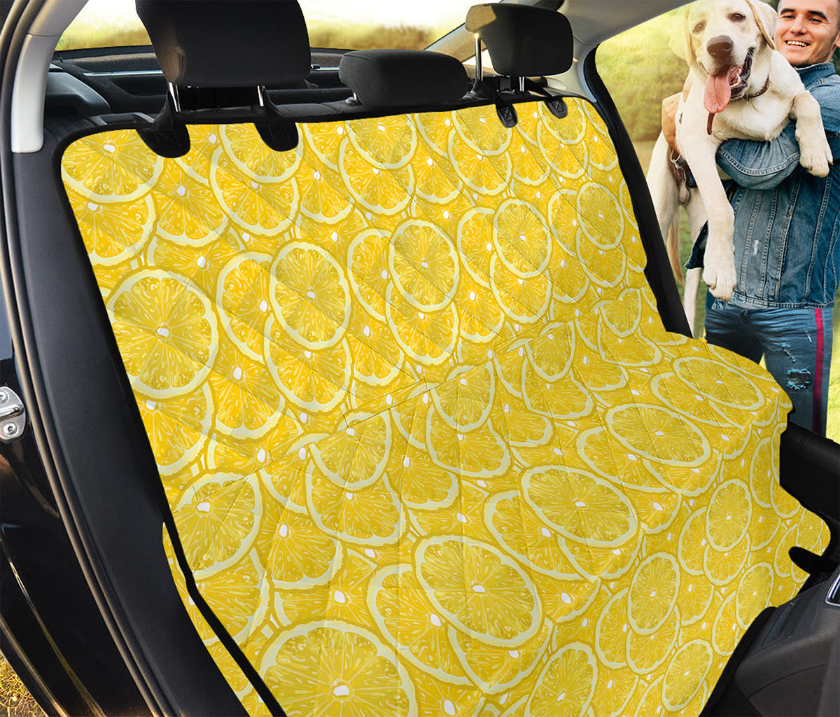 Lemon Slices Pattern Print Pet Car Back Seat Cover
