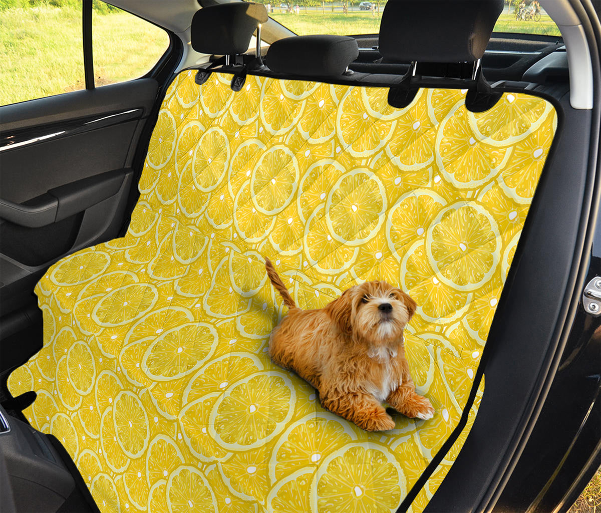 Lemon Slices Pattern Print Pet Car Back Seat Cover