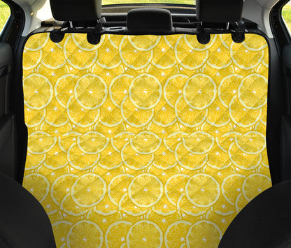 Lemon Slices Pattern Print Pet Car Back Seat Cover