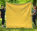 Lemon Slices Pattern Print Quilt