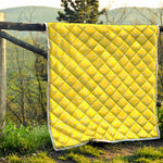 Lemon Slices Pattern Print Quilt