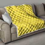 Lemon Slices Pattern Print Quilt