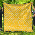 Lemon Slices Pattern Print Quilt
