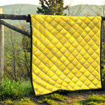 Lemon Slices Pattern Print Quilt
