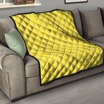 Lemon Slices Pattern Print Quilt