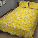 Lemon Slices Pattern Print Quilt Bed Set