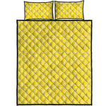 Lemon Slices Pattern Print Quilt Bed Set