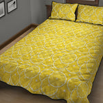 Lemon Slices Pattern Print Quilt Bed Set