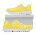 Lemon Slices Pattern Print White Running Shoes