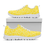 Lemon Slices Pattern Print White Sneakers