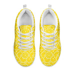 Lemon Slices Pattern Print White Sneakers