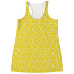 Lemon Slices Pattern Print Women's Racerback Tank Top