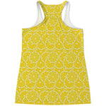 Lemon Slices Pattern Print Women's Racerback Tank Top