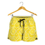 Lemon Slices Pattern Print Women's Shorts