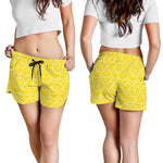 Lemon Slices Pattern Print Women's Shorts