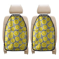 Lemon Striped Pattern Print Car Seat Organizers