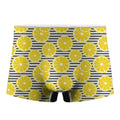 Lemon Striped Pattern Print Men's Boxer Briefs